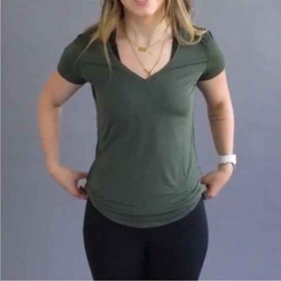 Zyia Pine Green Wanderer Short Sleeve T Short Sz M - Picture 2 of 7